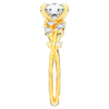 1.75CT.TW ROUND LAB DIAMOND STYLIZED VINE AND TREE BARK FINISH ENGAGEMENT RING - Nazarelle