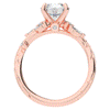 1.75CT.TW ROUND LAB DIAMOND STYLIZED VINE AND TREE BARK FINISH ENGAGEMENT RING - Nazarelle