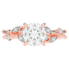 1.75CT.TW ROUND LAB DIAMOND STYLIZED VINE AND TREE BARK FINISH ENGAGEMENT RING - Nazarelle