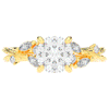 1.75CT.TW ROUND LAB DIAMOND STYLIZED VINE AND TREE BARK FINISH ENGAGEMENT RING - Nazarelle