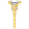 5.30CT.TW RADIANT LAB DIAMOND STYLIZED VINE AND TREE BARK FINISH ENGAGEMENT RING - Nazarelle