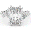 5.30CT.TW RADIANT LAB DIAMOND STYLIZED VINE AND TREE BARK FINISH ENGAGEMENT RING - Nazarelle