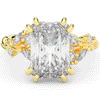 5.30CT.TW RADIANT LAB DIAMOND STYLIZED VINE AND TREE BARK FINISH ENGAGEMENT RING - Nazarelle