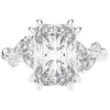 5.30CT.TW RADIANT LAB DIAMOND STYLIZED VINE AND TREE BARK FINISH ENGAGEMENT RING - Nazarelle
