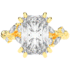 5.30CT.TW RADIANT LAB DIAMOND STYLIZED VINE AND TREE BARK FINISH ENGAGEMENT RING - Nazarelle