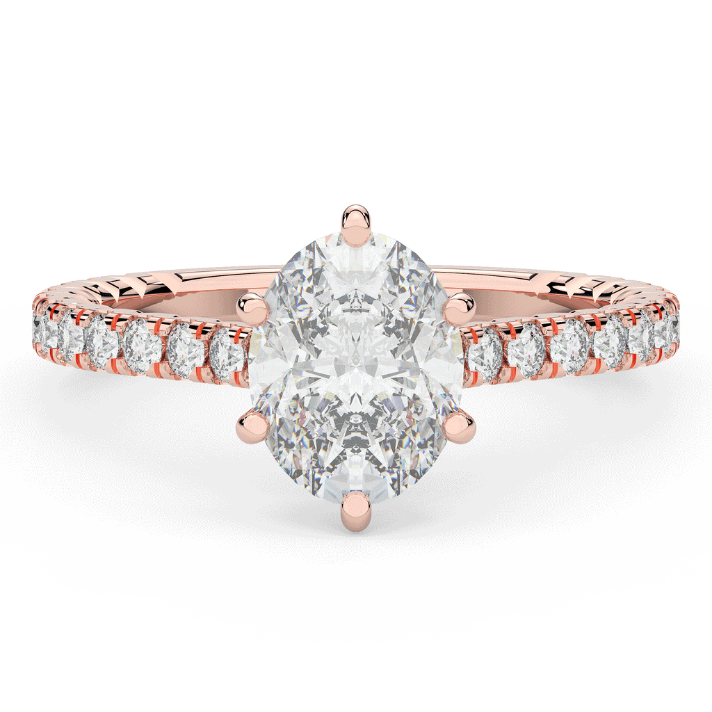 2.00CT.TW OVAL LAB DIAMOND SOLITAIRE ENGAGEMENT RING - Nazarelle