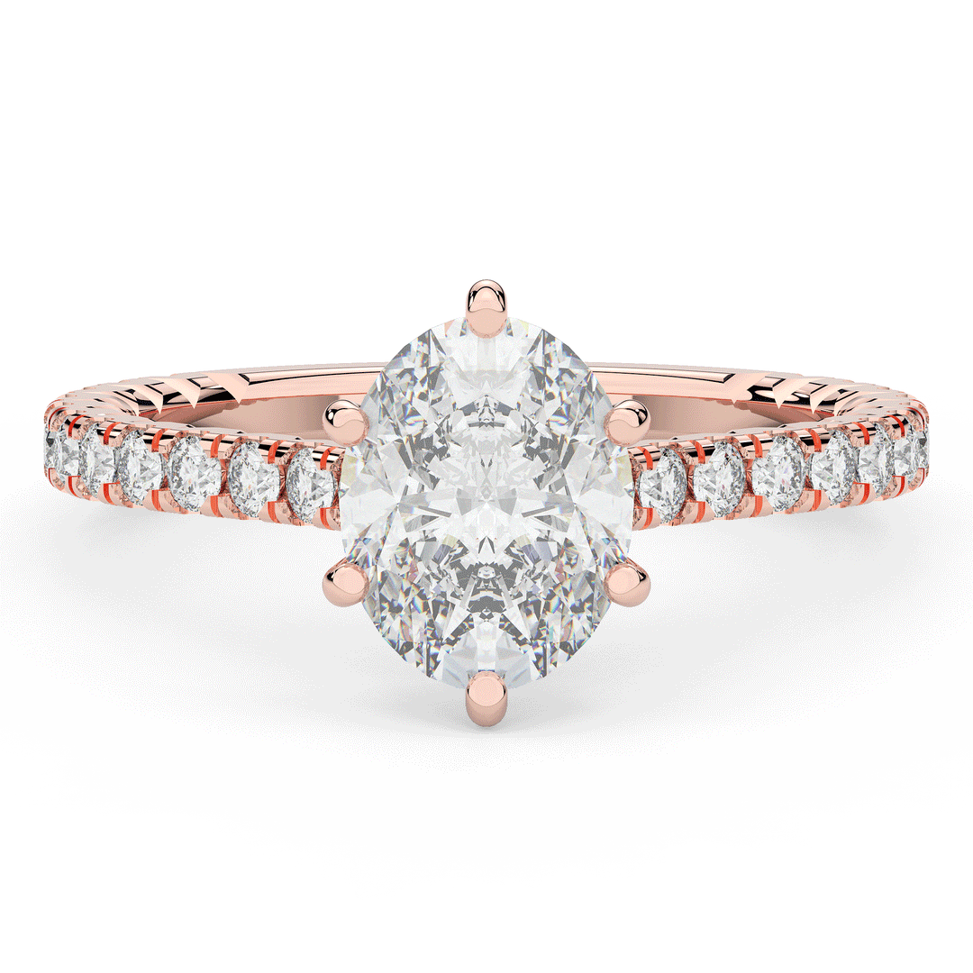 2.00CT.TW OVAL LAB DIAMOND SOLITAIRE ENGAGEMENT RING - Nazarelle