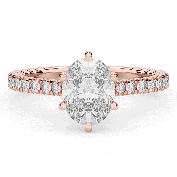2.00CT.TW OVAL LAB DIAMOND SOLITAIRE ENGAGEMENT RING - Nazarelle