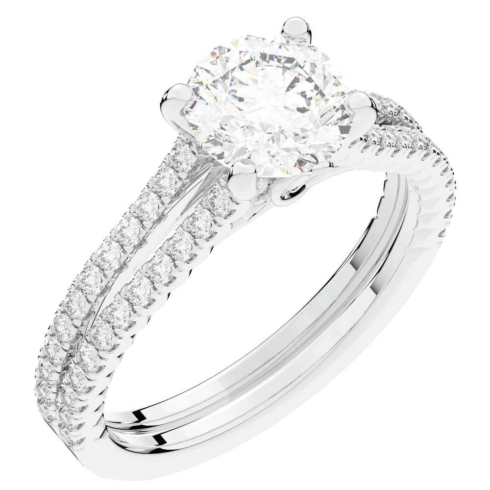 1.90CT.TW ROUND LAB DIAMOND SOLITAIRE ENGAGEMENT RING - Nazarelle