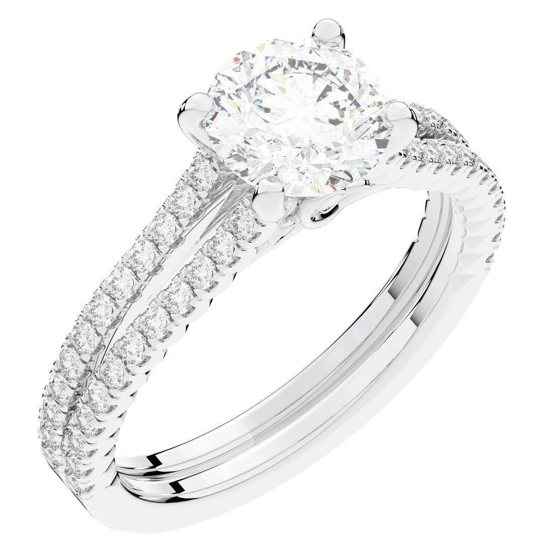 1.90CT.TW ROUND LAB DIAMOND SOLITAIRE ENGAGEMENT RING - Nazarelle