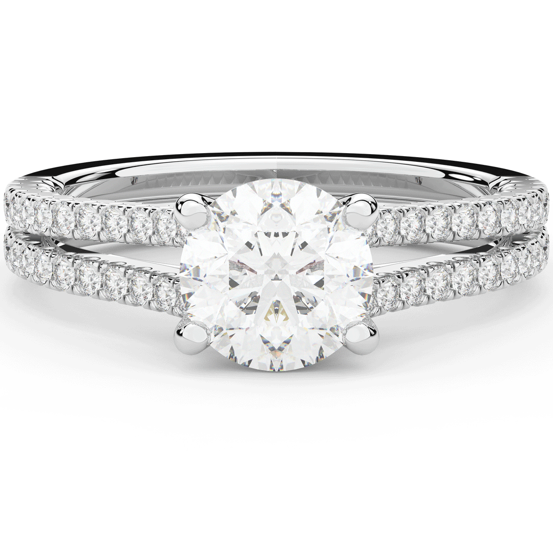 1.90CT.TW ROUND LAB DIAMOND SOLITAIRE ENGAGEMENT RING - Nazarelle