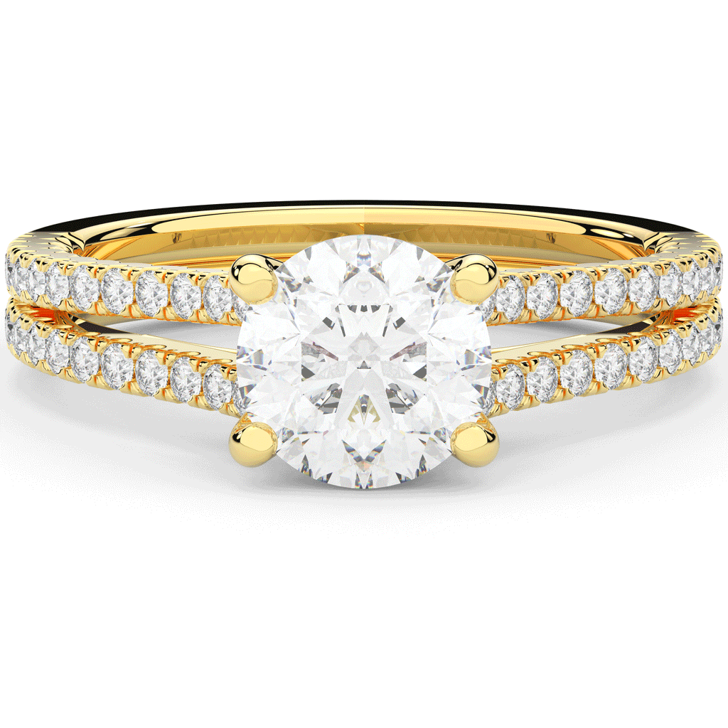 1.90CT.TW ROUND LAB DIAMOND SOLITAIRE ENGAGEMENT RING - Nazarelle