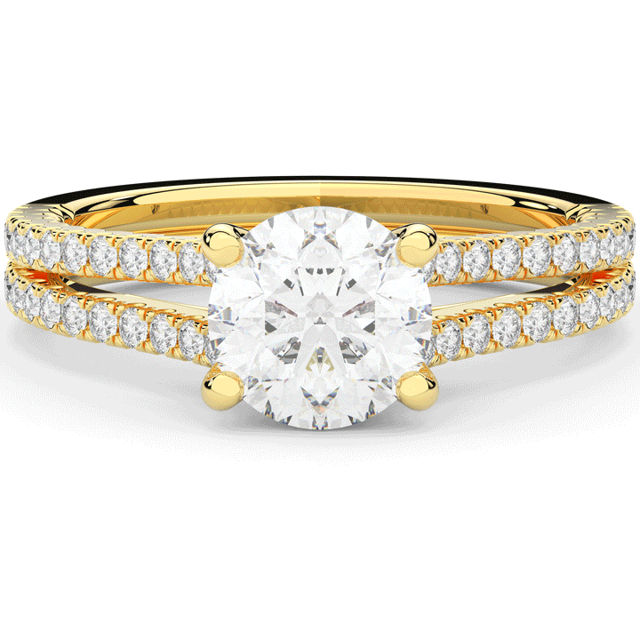 1.90CT.TW ROUND LAB DIAMOND SOLITAIRE ENGAGEMENT RING - Nazarelle