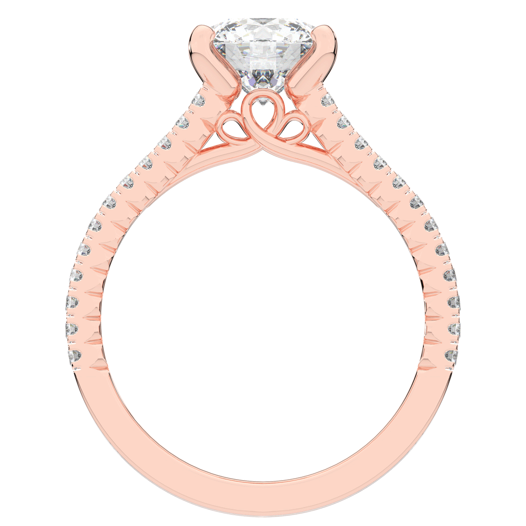1.90CT.TW ROUND LAB DIAMOND SOLITAIRE ENGAGEMENT RING - Nazarelle