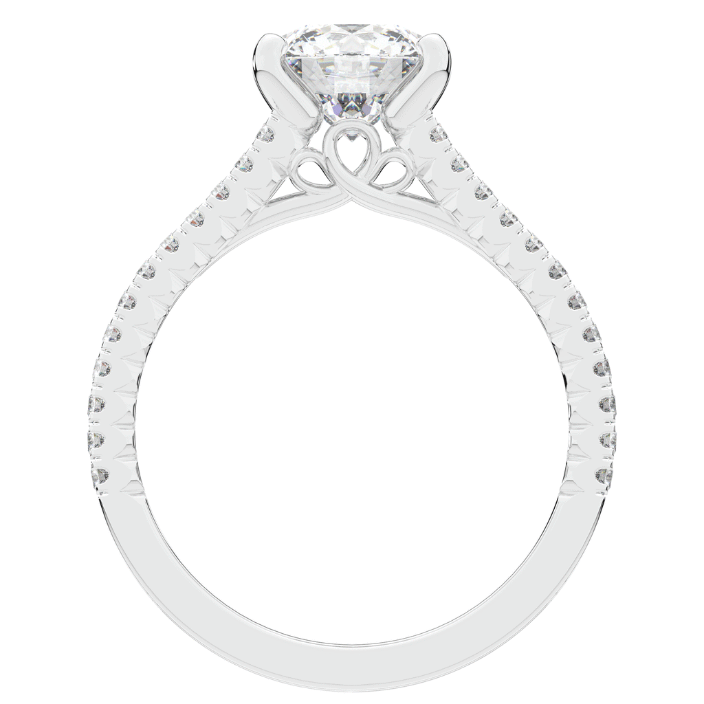 1.90CT.TW ROUND LAB DIAMOND SOLITAIRE ENGAGEMENT RING - Nazarelle