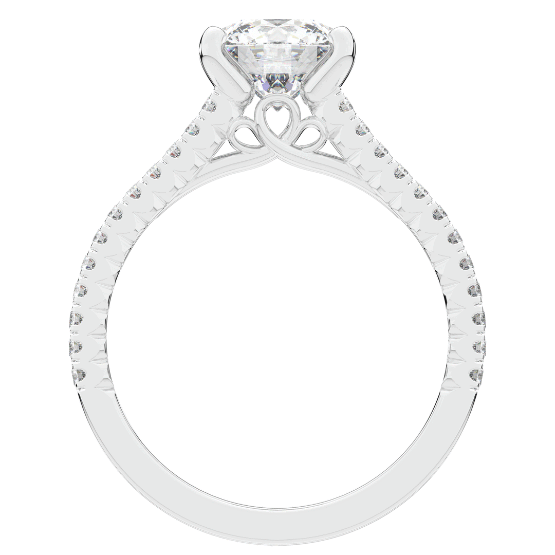 1.90CT.TW ROUND LAB DIAMOND SOLITAIRE ENGAGEMENT RING - Nazarelle
