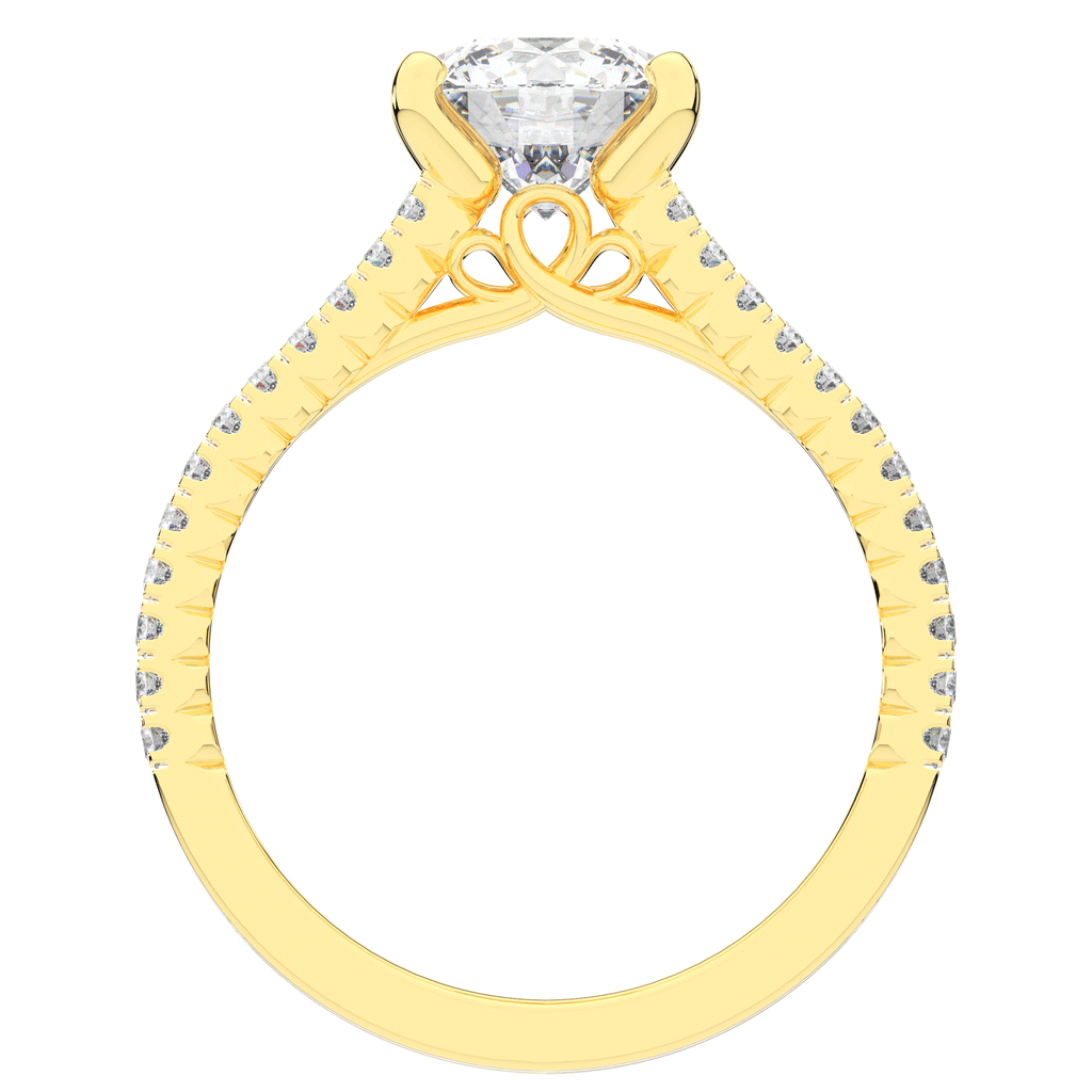 1.90CT.TW ROUND LAB DIAMOND SOLITAIRE ENGAGEMENT RING - Nazarelle