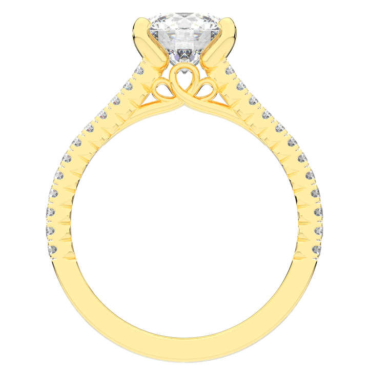 1.90CT.TW ROUND LAB DIAMOND SOLITAIRE ENGAGEMENT RING - Nazarelle