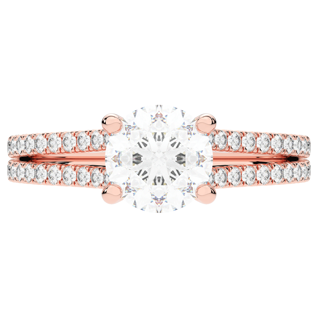 1.90CT.TW ROUND LAB DIAMOND SOLITAIRE ENGAGEMENT RING - Nazarelle
