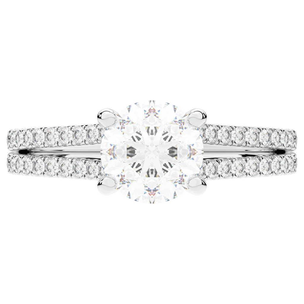 1.90CT.TW ROUND LAB DIAMOND SOLITAIRE ENGAGEMENT RING - Nazarelle