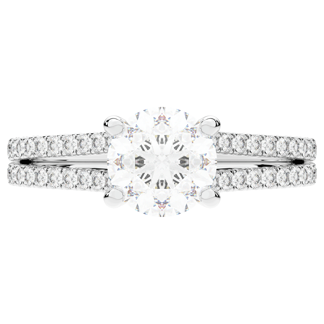 1.90CT.TW ROUND LAB DIAMOND SOLITAIRE ENGAGEMENT RING - Nazarelle