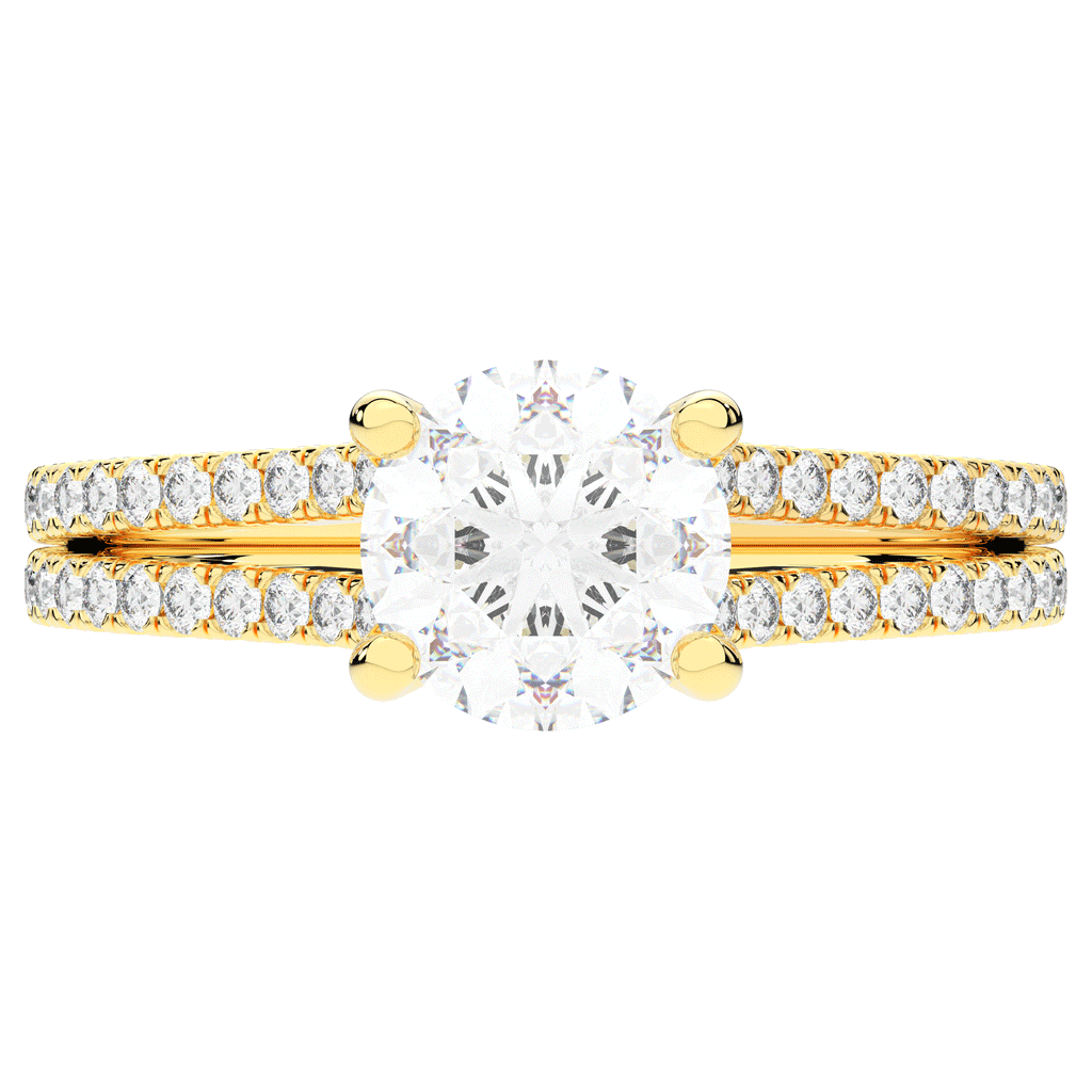 1.90CT.TW ROUND LAB DIAMOND SOLITAIRE ENGAGEMENT RING - Nazarelle