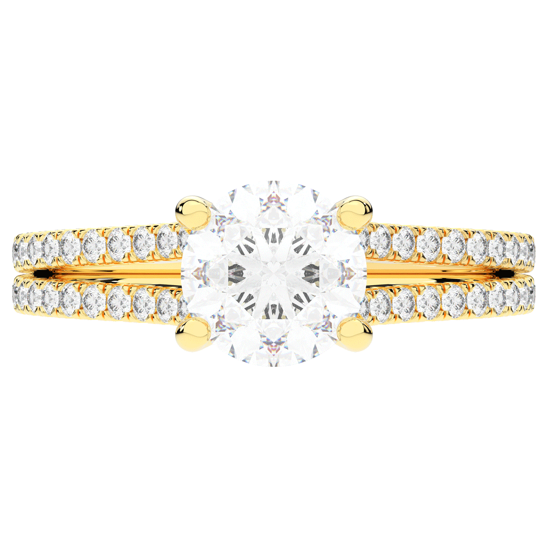1.90CT.TW ROUND LAB DIAMOND SOLITAIRE ENGAGEMENT RING - Nazarelle