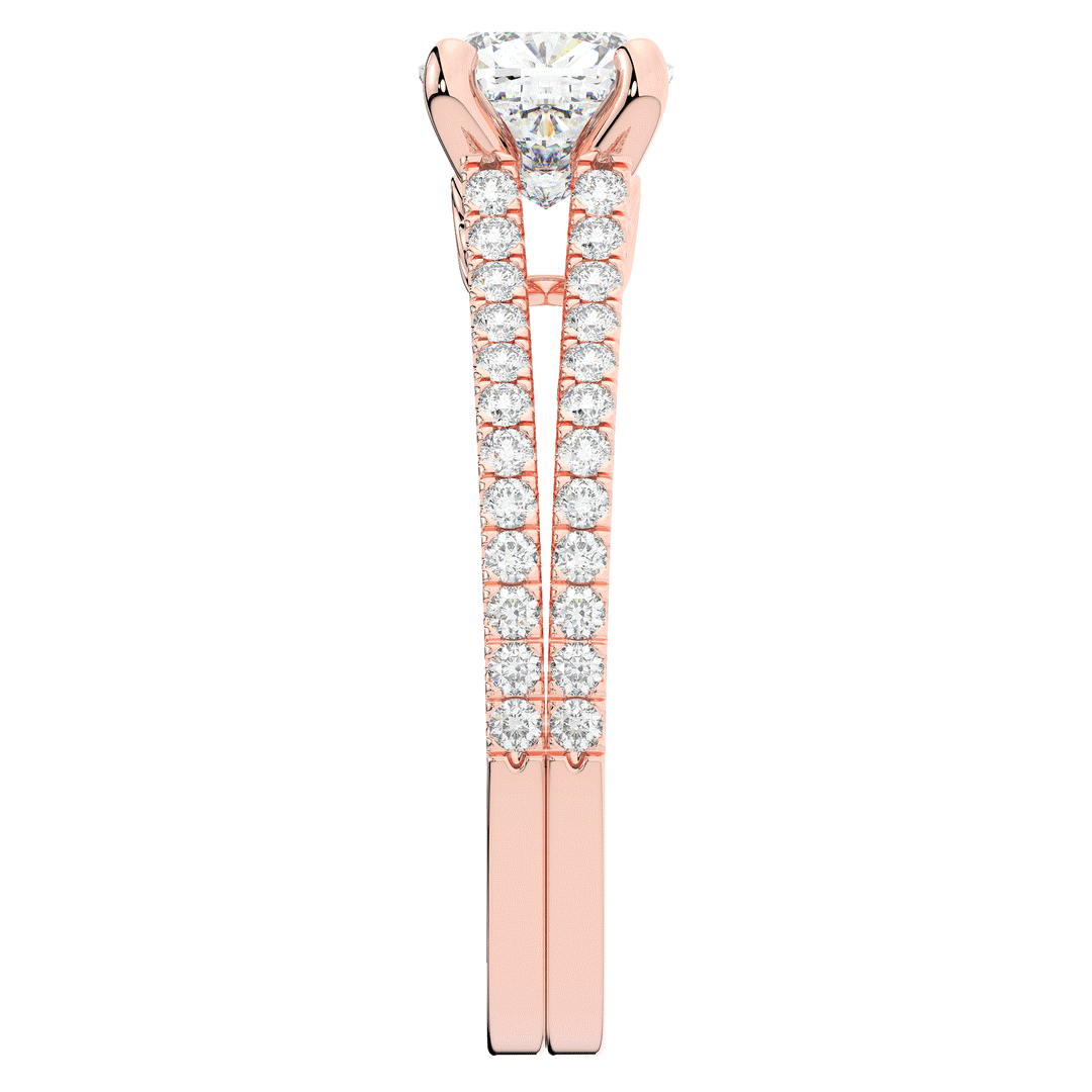 1.90CT.TW CUSHION LAB DIAMOND SOLITAIRE ENGAGEMENT RING - Nazarelle