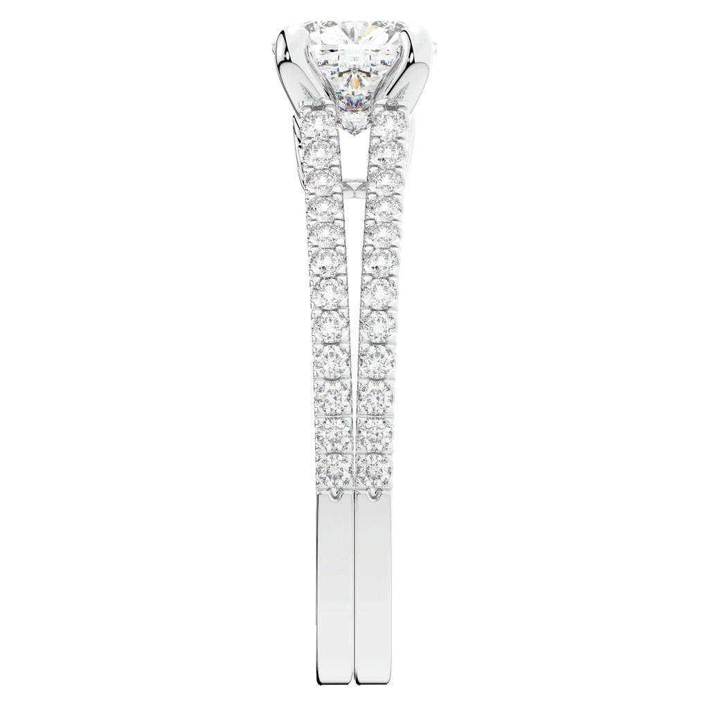 1.90CT.TW CUSHION LAB DIAMOND SOLITAIRE ENGAGEMENT RING - Nazarelle