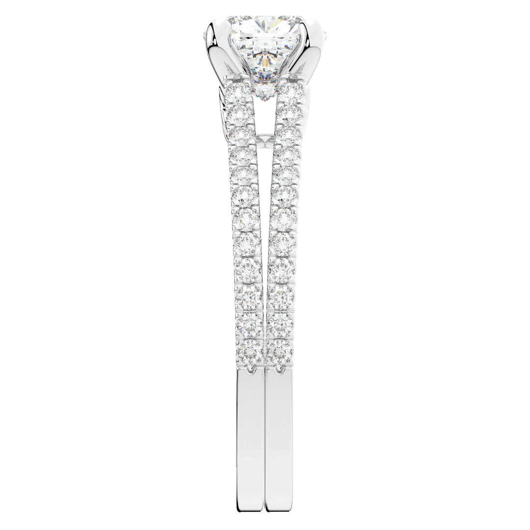 1.90CT.TW CUSHION LAB DIAMOND SOLITAIRE ENGAGEMENT RING - Nazarelle