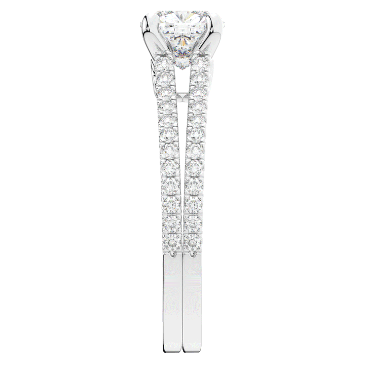 1.90CT.TW CUSHION LAB DIAMOND SOLITAIRE ENGAGEMENT RING - Nazarelle