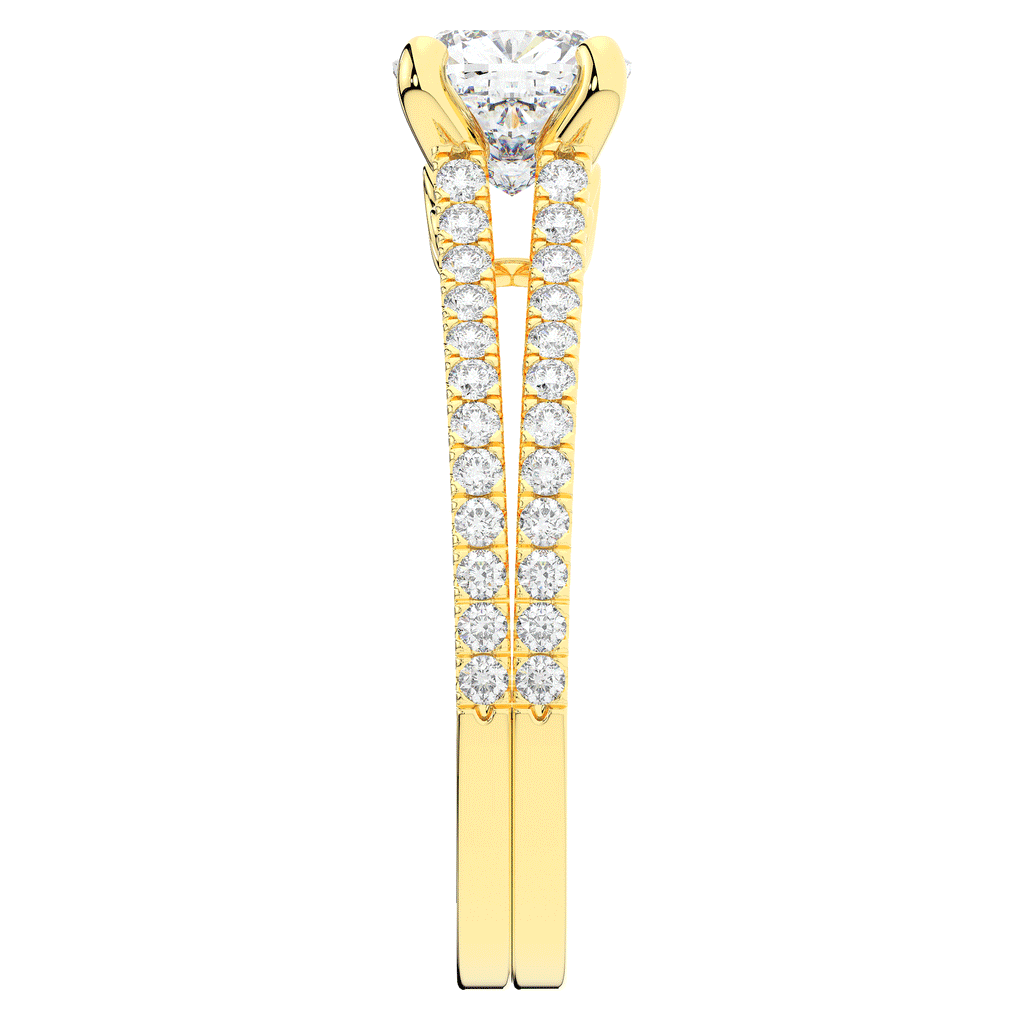 1.90CT.TW CUSHION LAB DIAMOND SOLITAIRE ENGAGEMENT RING - Nazarelle