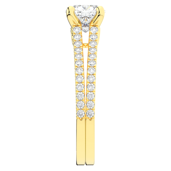 1.90CT.TW CUSHION LAB DIAMOND SOLITAIRE ENGAGEMENT RING - Nazarelle