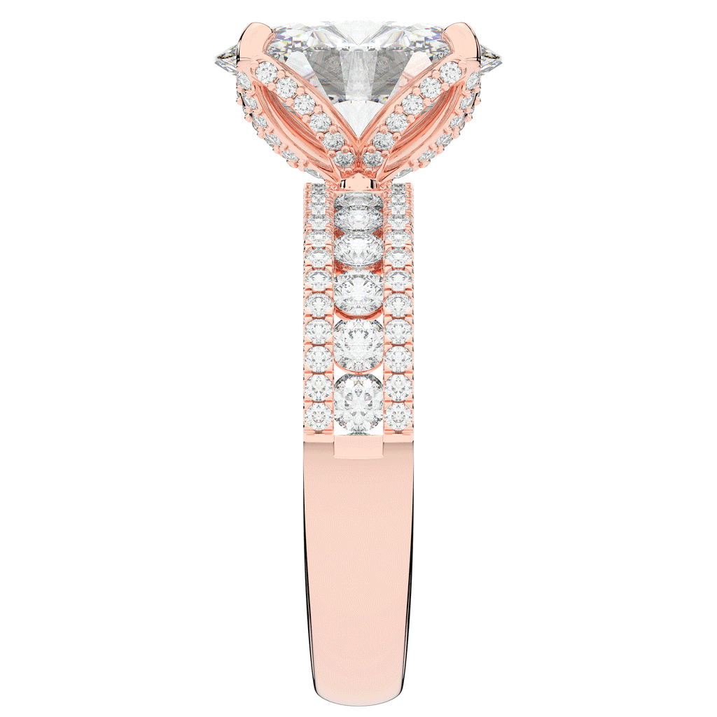 3.95CT.TW OVAL LAB DIAMOND SOLITAIRE ENGAGEMENT RING - Nazarelle