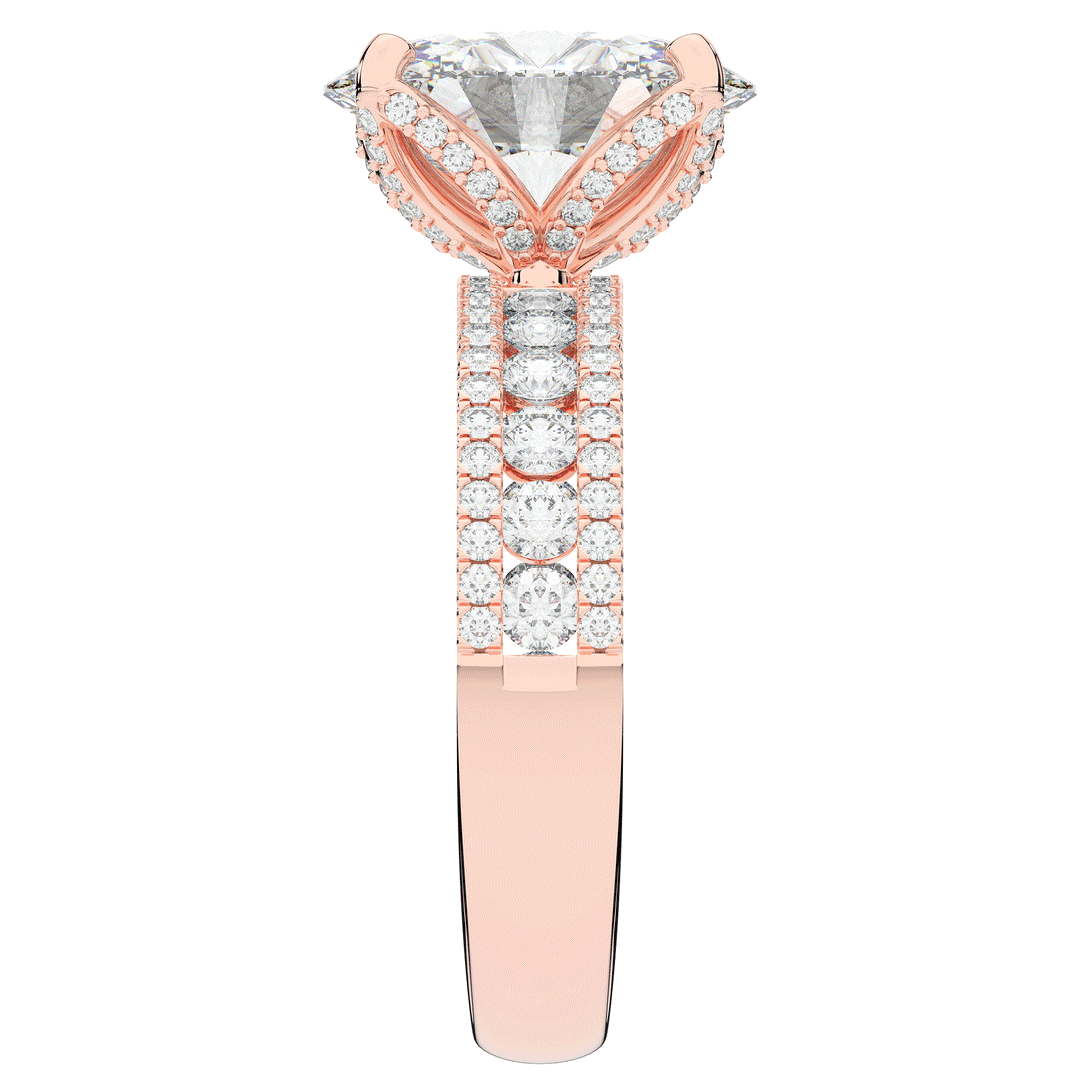 3.95CT.TW OVAL LAB DIAMOND SOLITAIRE ENGAGEMENT RING - Nazarelle
