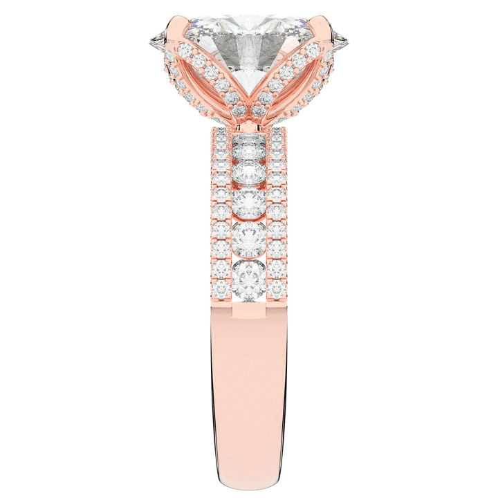 3.95CT.TW OVAL LAB DIAMOND SOLITAIRE ENGAGEMENT RING - Nazarelle