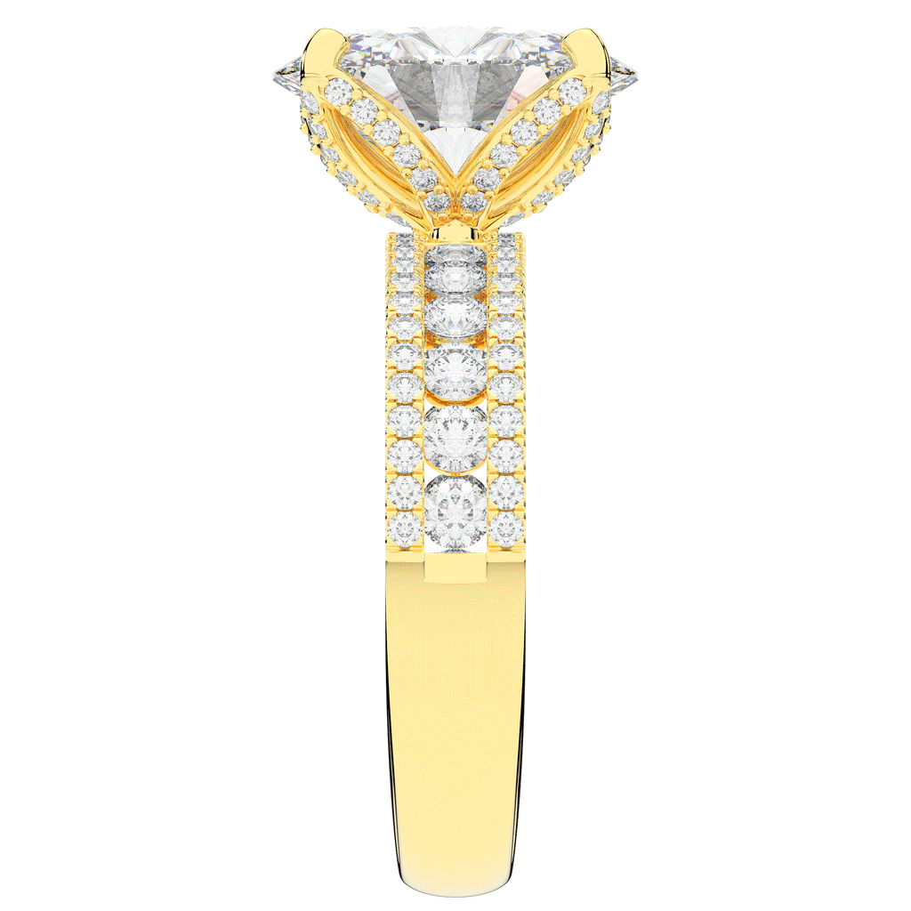 3.95CT.TW OVAL LAB DIAMOND SOLITAIRE ENGAGEMENT RING - Nazarelle