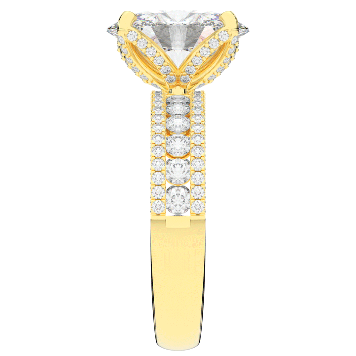 3.95CT.TW OVAL LAB DIAMOND SOLITAIRE ENGAGEMENT RING - Nazarelle