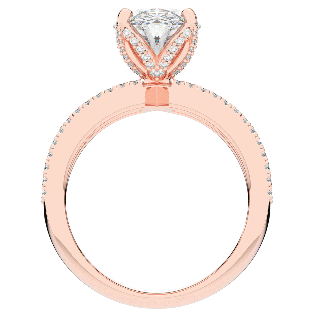 3.95CT.TW OVAL LAB DIAMOND SOLITAIRE ENGAGEMENT RING - Nazarelle