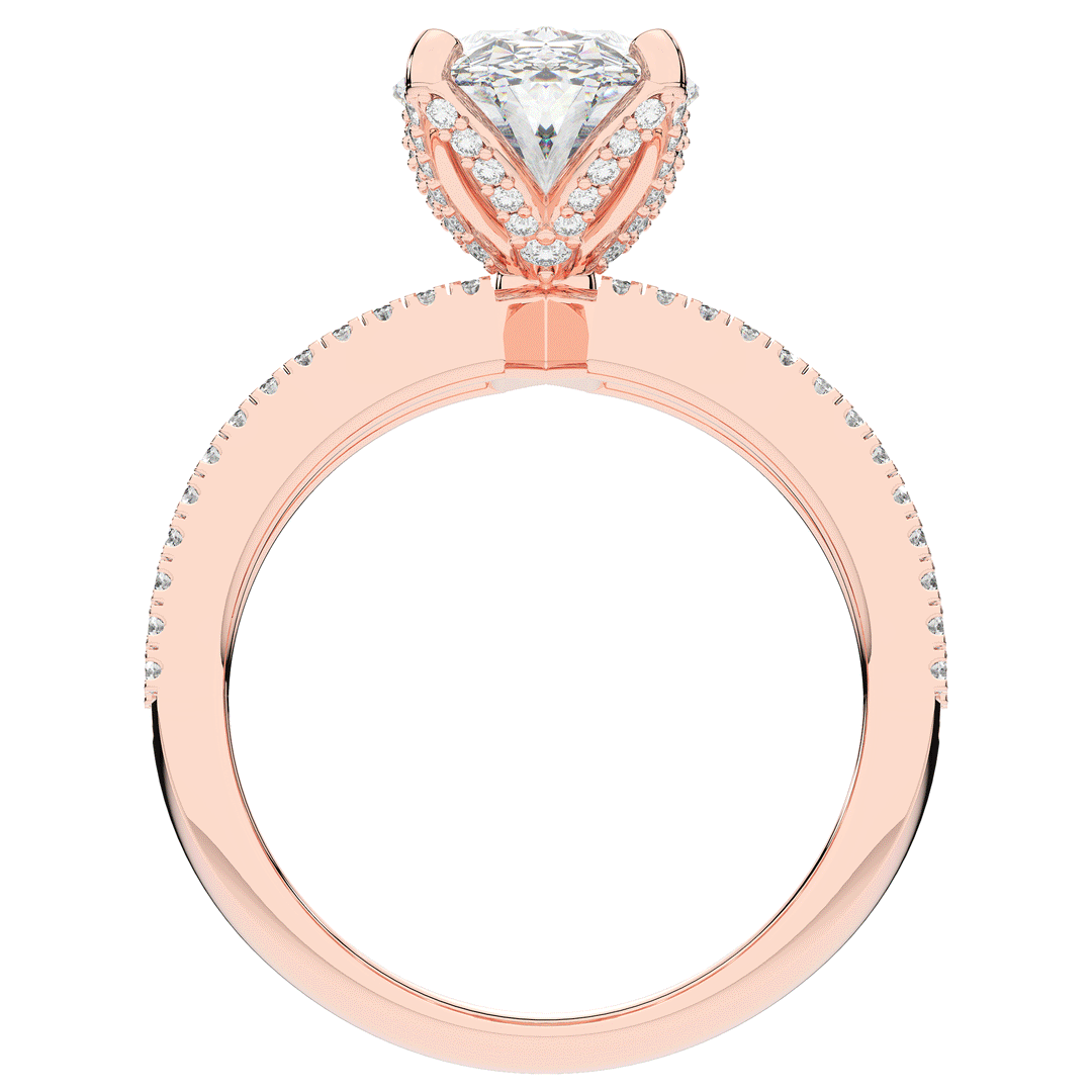 3.95CT.TW OVAL LAB DIAMOND SOLITAIRE ENGAGEMENT RING - Nazarelle