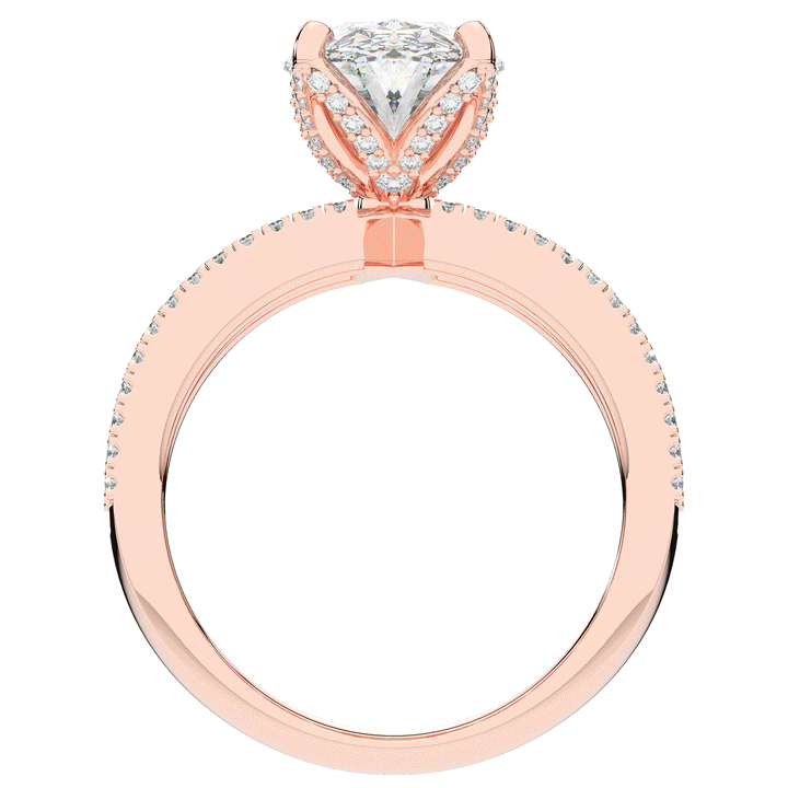 3.95CT.TW OVAL LAB DIAMOND SOLITAIRE ENGAGEMENT RING - Nazarelle
