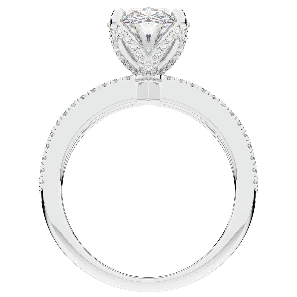 3.95CT.TW OVAL LAB DIAMOND SOLITAIRE ENGAGEMENT RING - Nazarelle