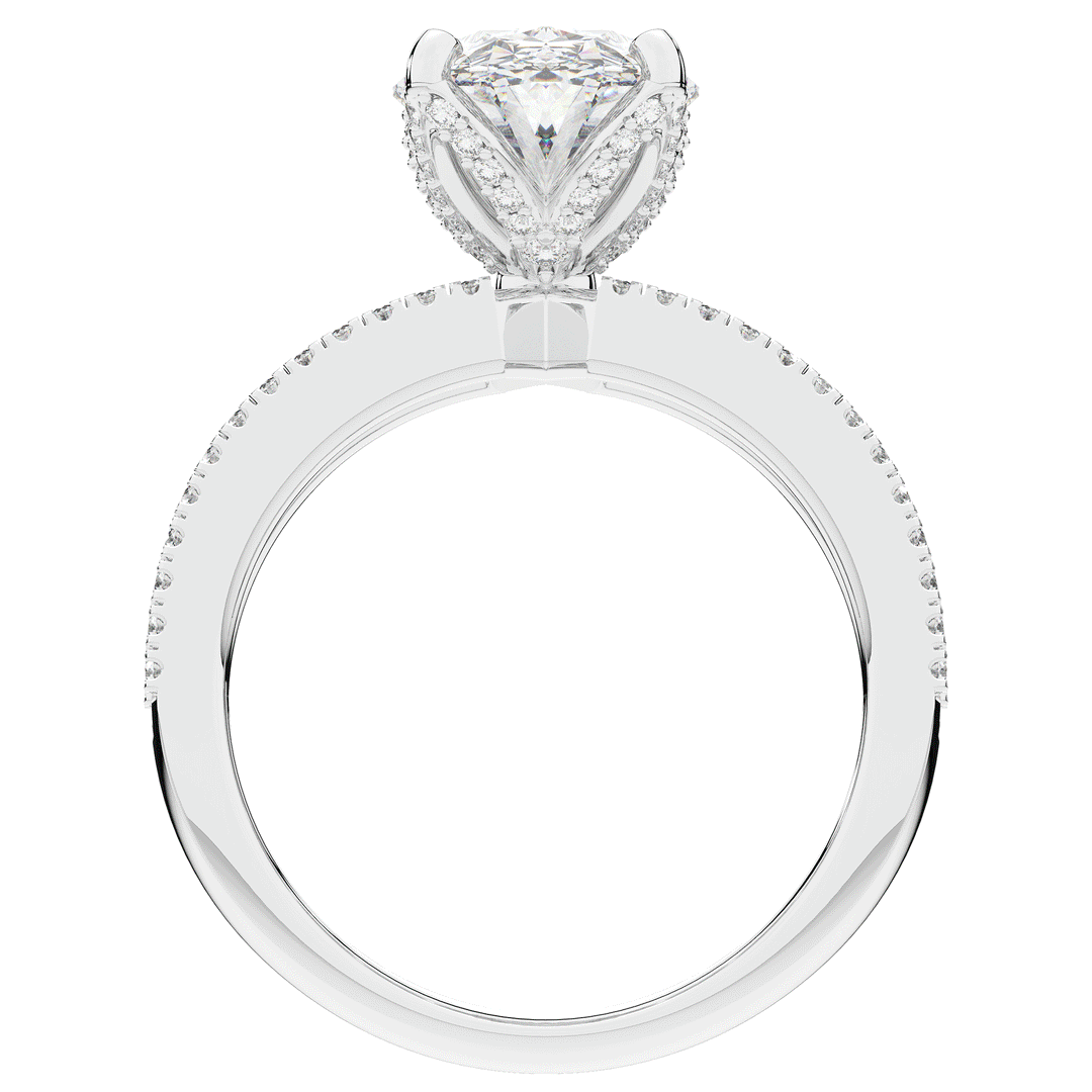 3.95CT.TW OVAL LAB DIAMOND SOLITAIRE ENGAGEMENT RING - Nazarelle