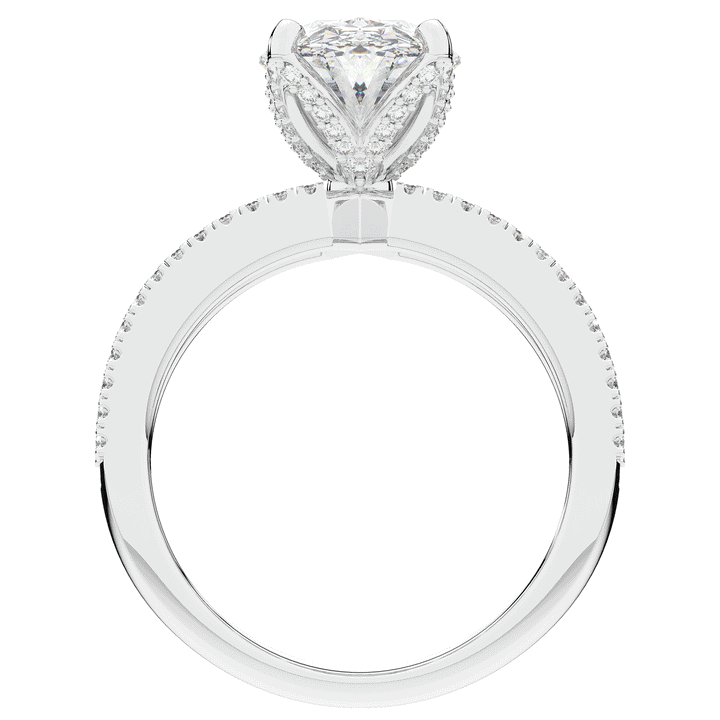 3.95CT.TW OVAL LAB DIAMOND SOLITAIRE ENGAGEMENT RING - Nazarelle