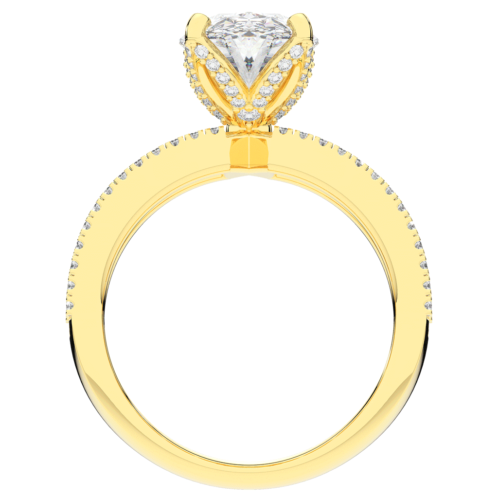 3.95CT.TW OVAL LAB DIAMOND SOLITAIRE ENGAGEMENT RING - Nazarelle