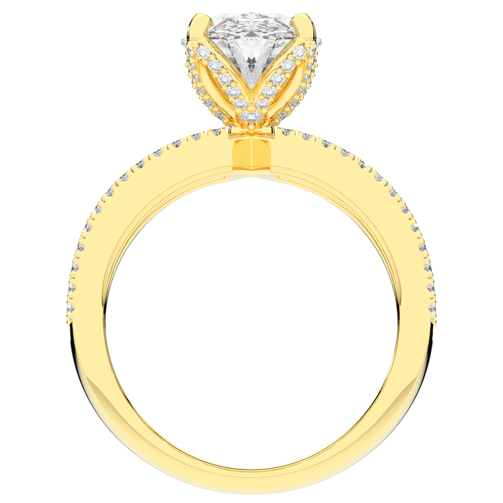 3.95CT.TW OVAL LAB DIAMOND SOLITAIRE ENGAGEMENT RING - Nazarelle
