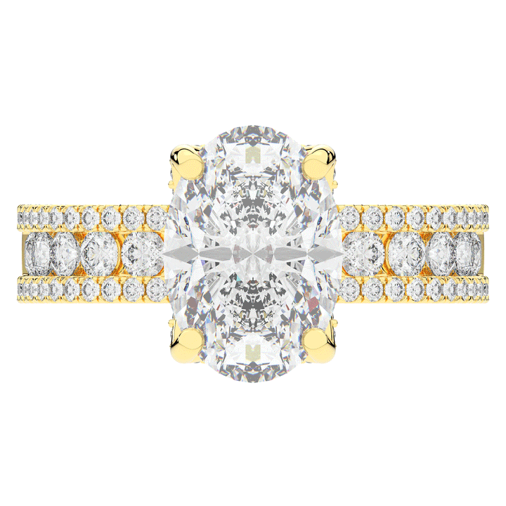 3.95CT.TW OVAL LAB DIAMOND SOLITAIRE ENGAGEMENT RING - Nazarelle