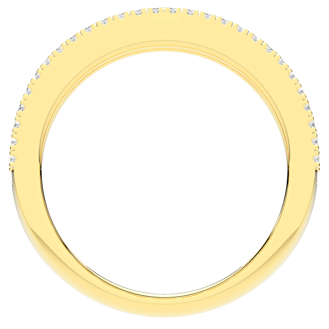 0.85CT.TW THREE ROW ROUND LAB DIAMOND WEDDING BAND - Nazarelle