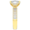 3.95CT.TW CUSHION LAB DIAMOND SOLITAIRE ENGAGEMENT RING - Nazarelle