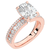 3.95CT.TW CUSHION LAB DIAMOND SOLITAIRE ENGAGEMENT RING - Nazarelle